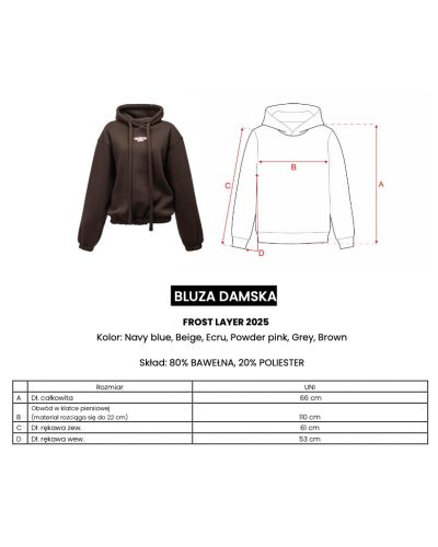 Bluza damska OLAVOGA FROST LAYER 2025 pudrowy róż - FashionPlace - 9