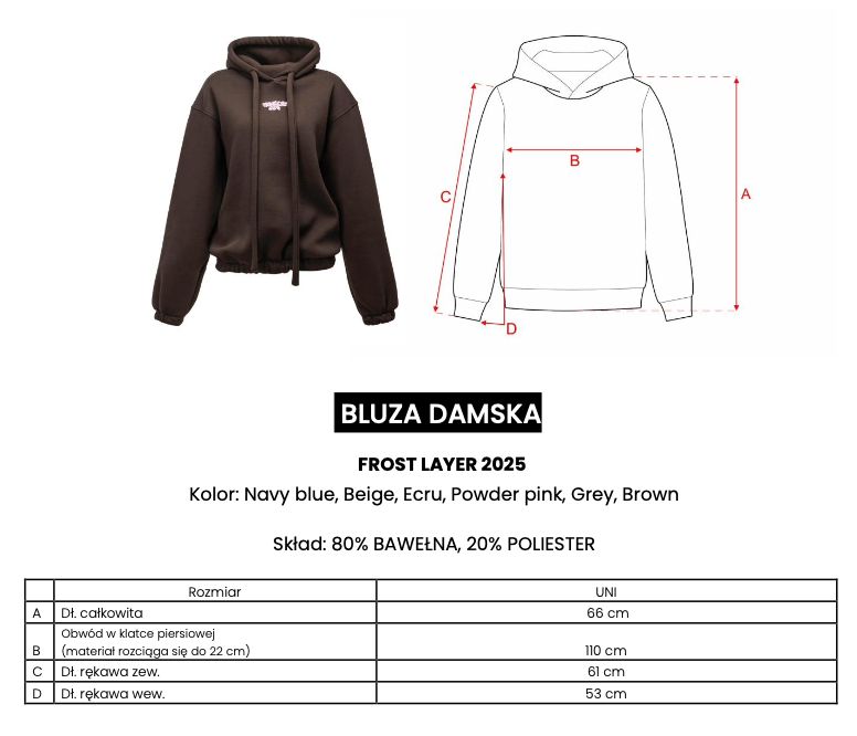 Bluza damska OLAVOGA FROST LAYER 2025 pudrowy róż