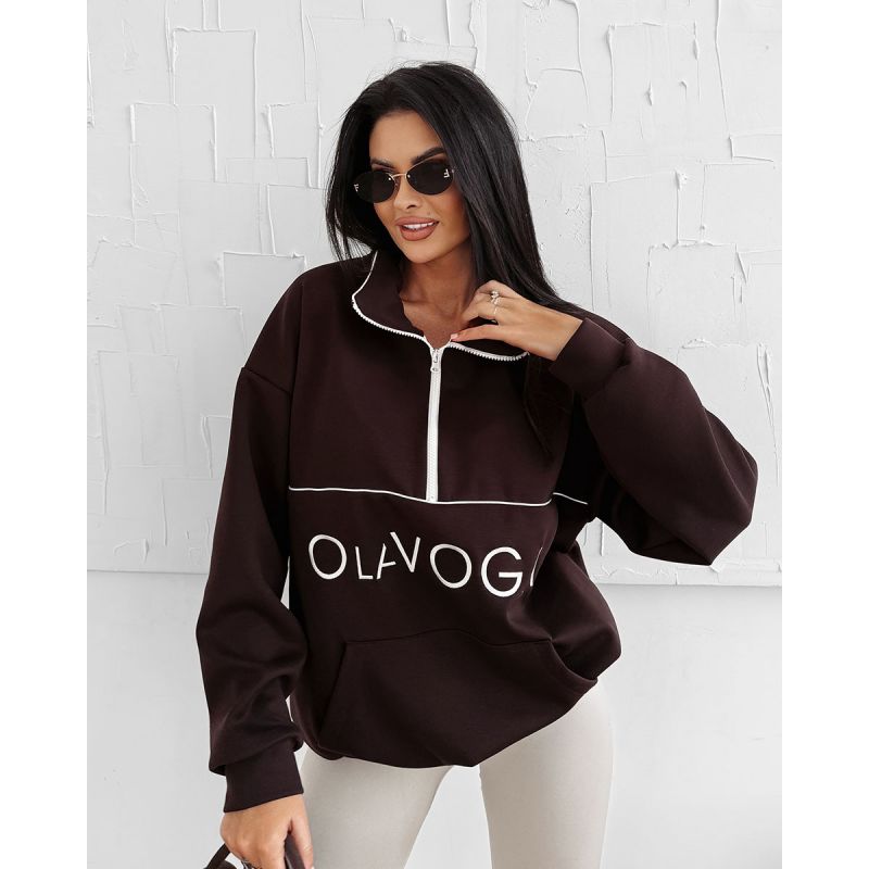 Bluza damska OLAVOGA EASTFIELD 2025 brąz - FashionPlace - 1