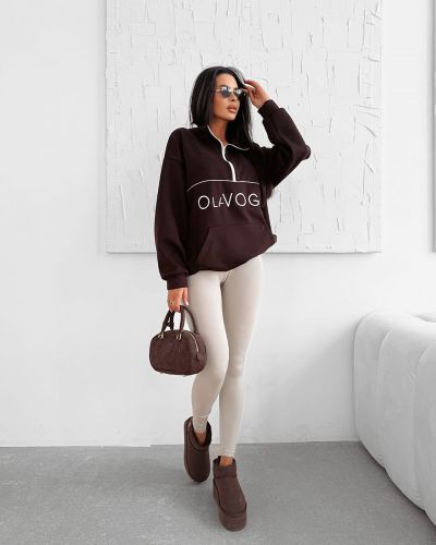 Bluza damska OLAVOGA EASTFIELD 2025 brąz - FashionPlace - 3