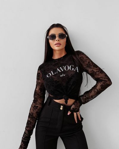 Bluzka damska OLAVOGA SEPIA 2025 czerń - FashionPlace - 1