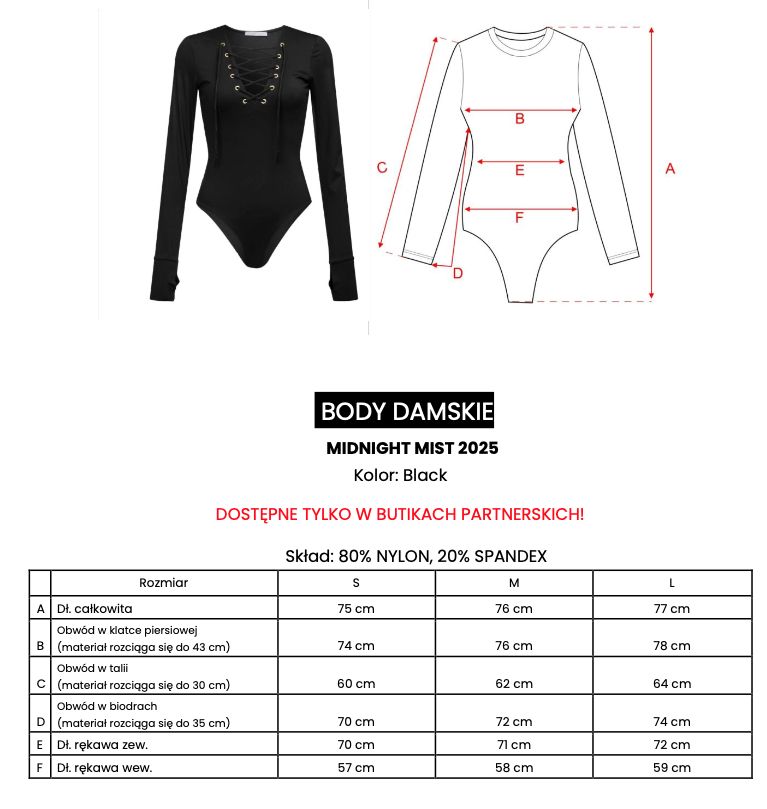 Body OLAVOGA MIDNIGHT MIST 2025 czerń