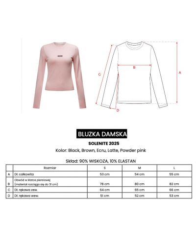 Bluzka damska OLAVOGA SOLENITE 2025 pudrowy róż - FashionPlace - 8
