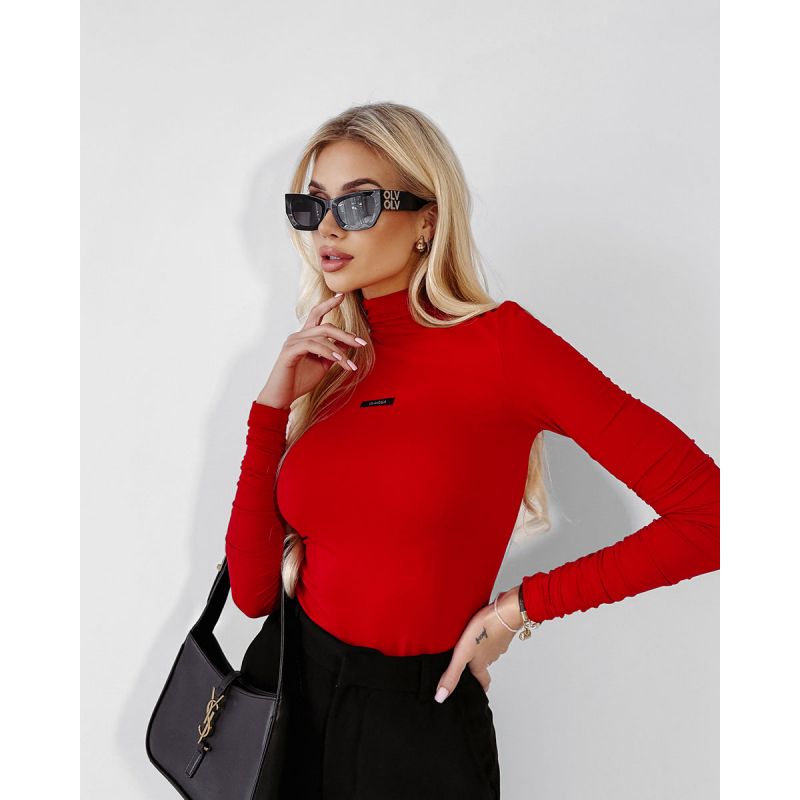Bluzka damska OLAVOGA DREAMSCAPE 2025 czerwień - FashionPlace - 1