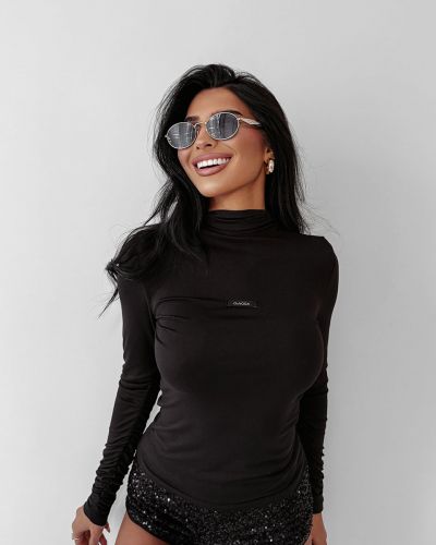 Bluzka damska OLAVOGA DREAMSCAPE 2025 czerń - FashionPlace - 3