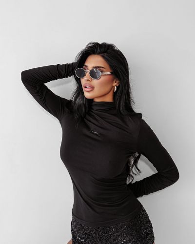 Bluzka damska OLAVOGA DREAMSCAPE 2025 czerń - FashionPlace - 4
