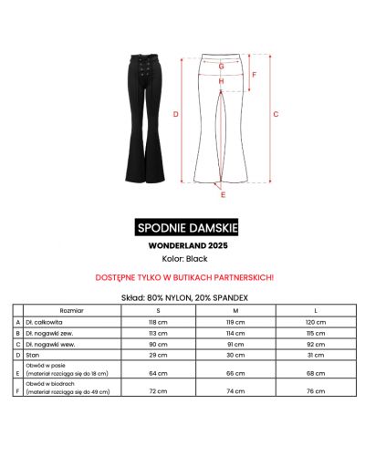 Spodnie damskie OLAVOGA WONDERLAND 2025 czerń - FashionPlace - 8