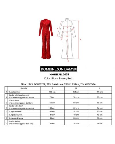 Kombinezon damski OLAVOGA NIGHTFALL 2025 czerń - FashionPlace - 8