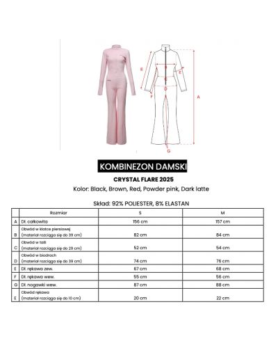 Kombinezon damski OLAVOGA CRYSTAL FLARE 2025 ciemne latte - FashionPlace - 8
