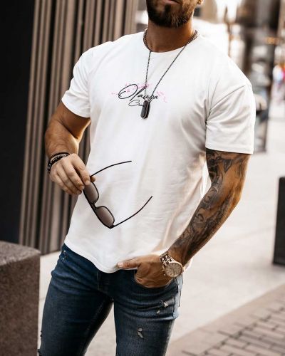 T-shirt męski OLAVOGA HUNTER 2025 ecru - FashionPlace - 2