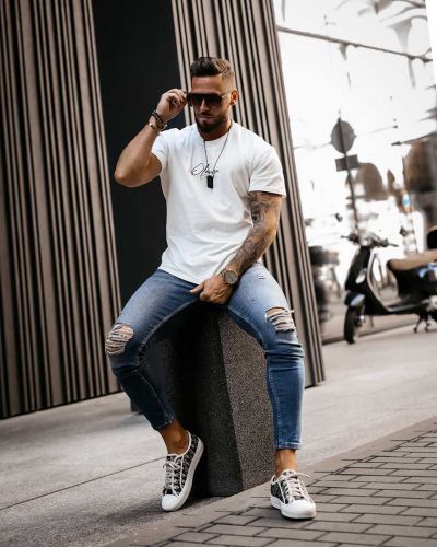 T-shirt męski OLAVOGA HUNTER 2025 ecru - FashionPlace - 3