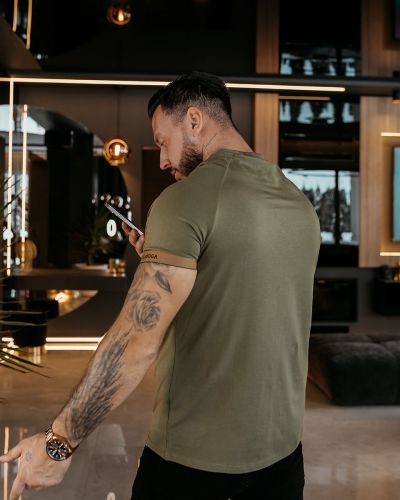 T-shirt męski OLAVOGA RAYSIER 2026 khaki - FashionPlace - 2