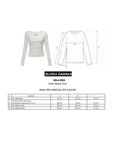 Bluzka damska OLAVOGA NELA 2026 czerń - FashionPlace - 5