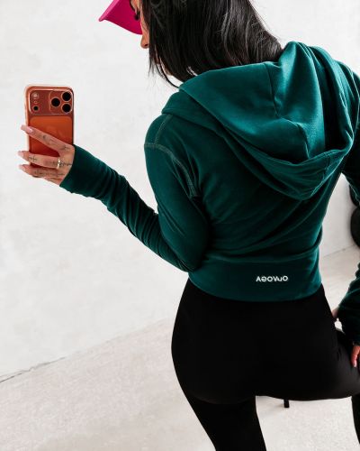 Bluza damska OLAVOGA EMERA 2026 butelkowa zieleń - FashionPlace - 4