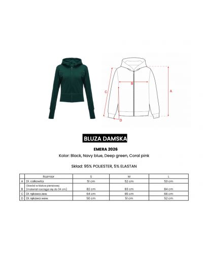 Bluza damska OLAVOGA EMERA 2026 butelkowa zieleń - FashionPlace - 9