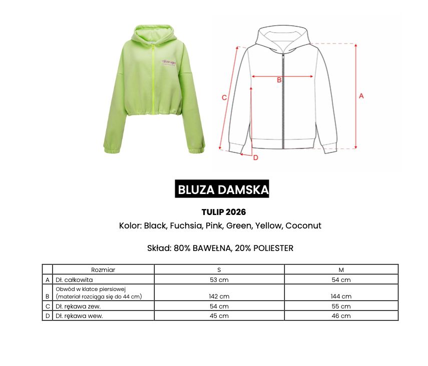 Bluza damska OLAVOGA TULIP 2026 fuksja