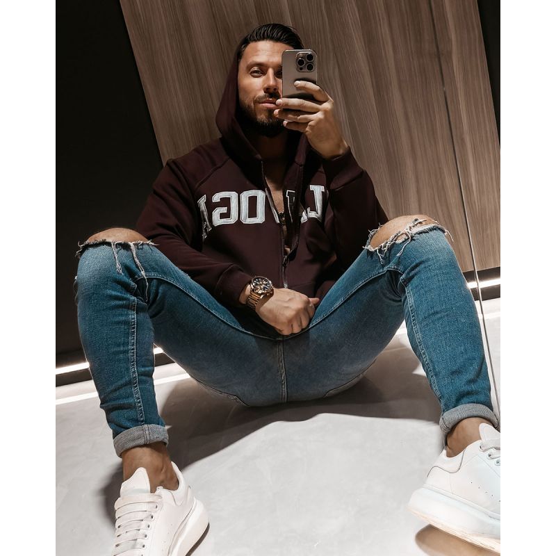 Bluza męska OLAVOGA IRIS MEN 2026 śliwka - FashionPlace - 1