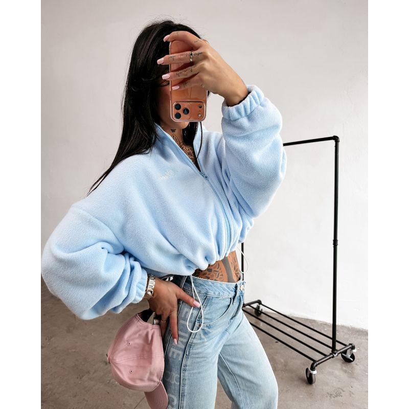 Bluza damska OLAVOGA SOFTI 2026 niebieska - FashionPlace - 1