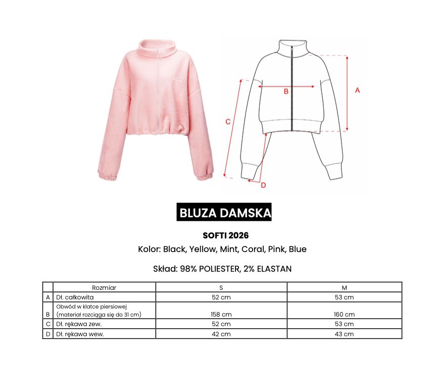 Bluza damska OLAVOGA SOFTI 2026 coral