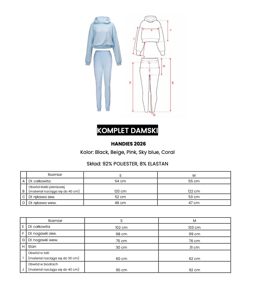 Komplet damski OLAVOGA HANDIES 2026 róż