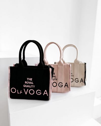 Torebka damska OLAVOGA NALA 2025 pudrowy róż/czerń - FashionPlace - 7