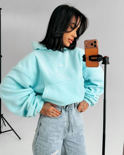 Bluza damska OLAVOGA MERIDIAN 2026 niebieska - FashionPlace - 1