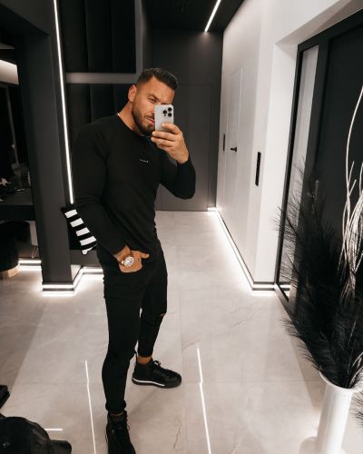 Bluzka męska OLAVOGA MIRE 2026 czerń - FashionPlace - 1