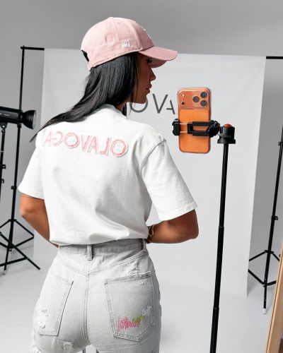 T-shirt damski OLAVOGA BLUSH 2026 ecru - FashionPlace - 3