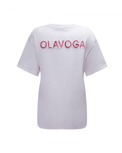 T-shirt damski OLAVOGA BLUSH 2026 ecru - FashionPlace - 7