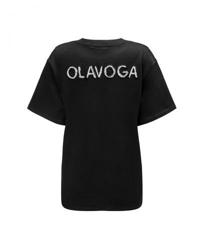 T-shirt damski OLAVOGA BLUSH 2026 czerń - FashionPlace - 3