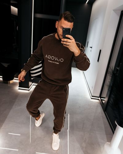 Komplet męski OLAVOGA LENTO MEN 2026 brąz - FashionPlace - 1