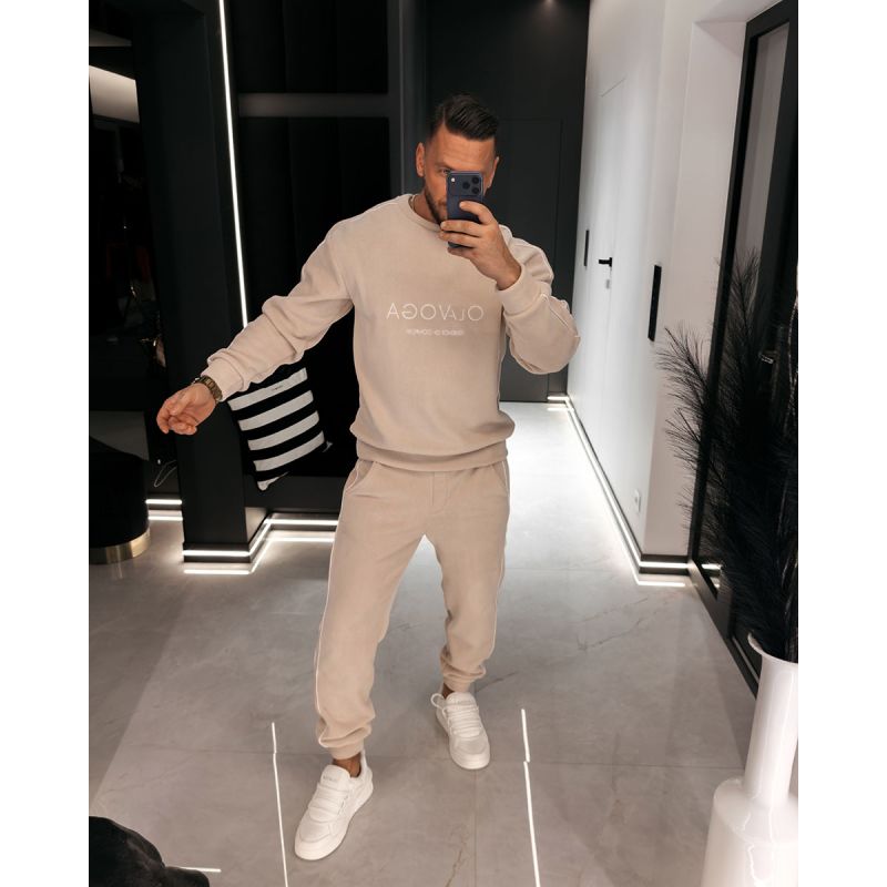 Komplet męski OLAVOGA LENTO MEN 2026 beż - FashionPlace - 1