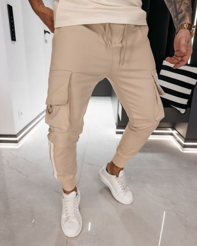 Spodnie męskie OLAVOGA CASTON 2026 beż - FashionPlace - 2