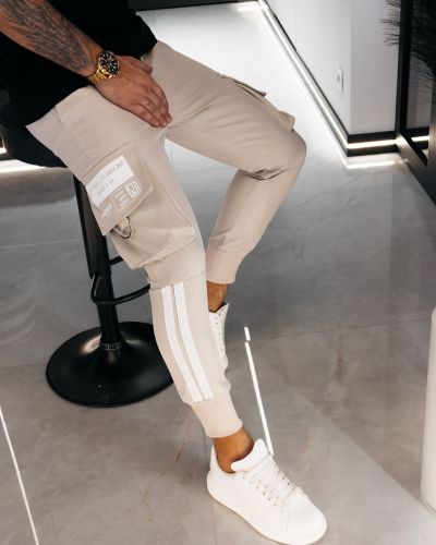 Spodnie męskie OLAVOGA CASTON 2026 beż - FashionPlace - 3