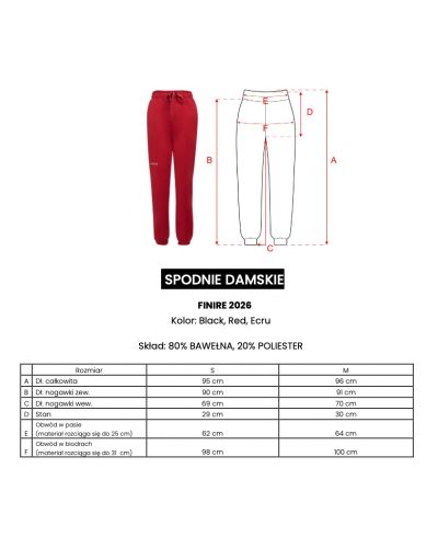 Spodnie damskie OLAVOGA FINIRE 2026 czerwone - FashionPlace - 7