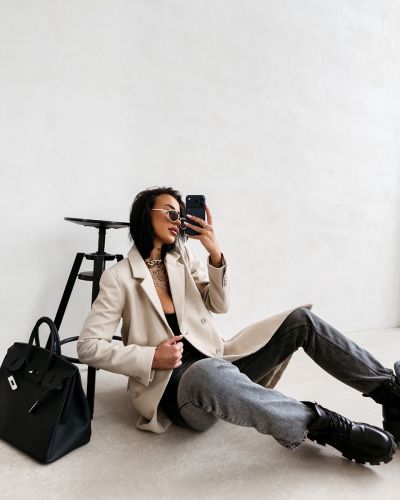 Płaszcz damski OLAVOGA FONAJ 2026 ecru - FashionPlace - 5