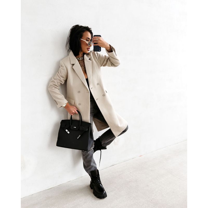 Płaszcz damski OLAVOGA FONAJ 2026 beż - FashionPlace - 1