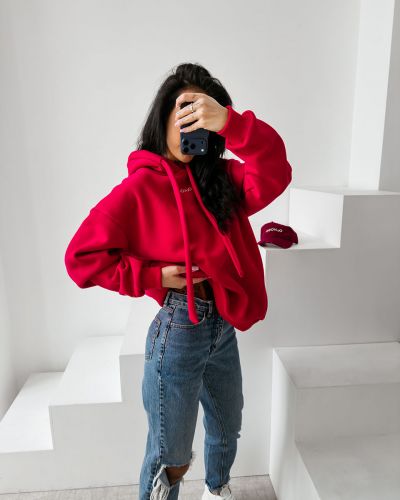 Bluza damska OLAVOGA ADORE 2026 czerwień - FashionPlace - 1