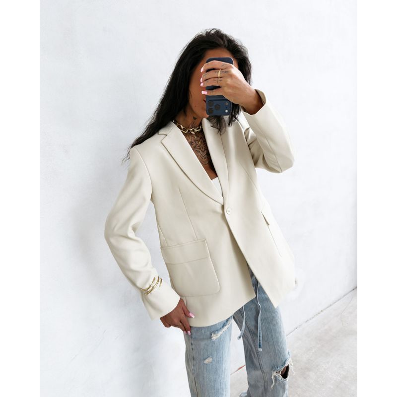Marynarka damska OLAVOGA VALTAR 2026 ecru - FashionPlace - 1
