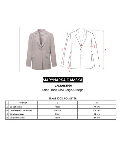 Marynarka damska OLAVOGA VALTAR 2026 czerń - FashionPlace - 8