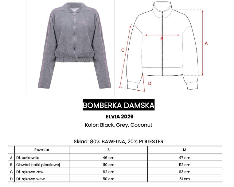 Bomberka damska OLAVOGA ELVIA 2026 kokosowa