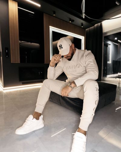 Komplet męski OLAVOGA NOURE 2026 beż - FashionPlace - 1