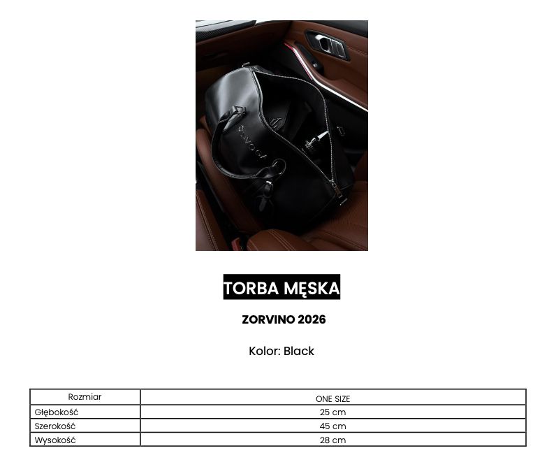 Torba męska OLAVOGA ZORVINO 2026 czerń