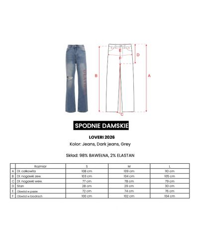 Spodnie damskie OLAVOGA LOVERI 2026 niebieskie - FashionPlace - 6