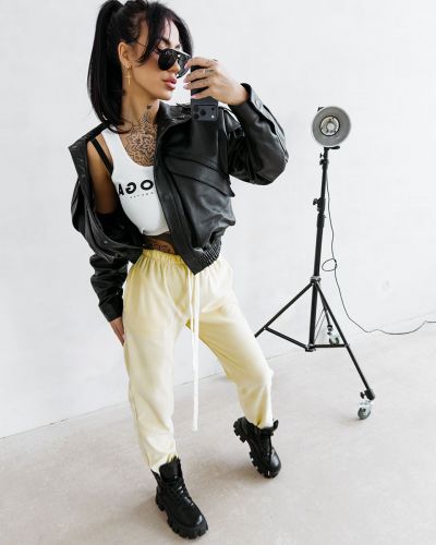 Spodnie damskie OLAVOGA NESA 2026 żółte - FashionPlace - 4