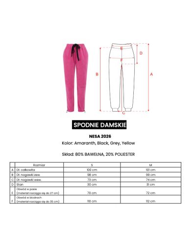 Spodnie damskie OLAVOGA NESA 2026 amarant - FashionPlace - 5