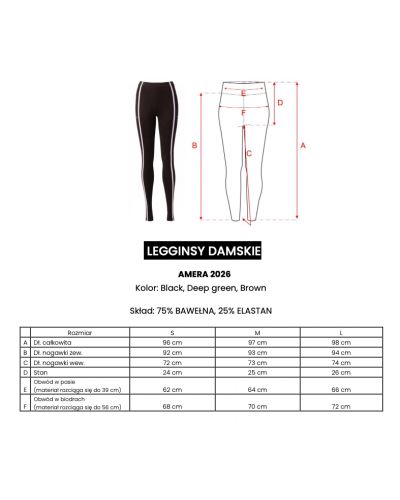 Legginsy OLAVOGA AMERA 2026 brąz - FashionPlace - 7