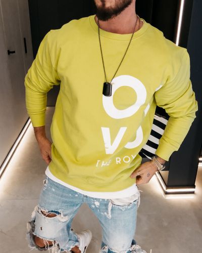 Bluza męska OLAVOGA EFFECT 2026 limonkowa - FashionPlace - 2