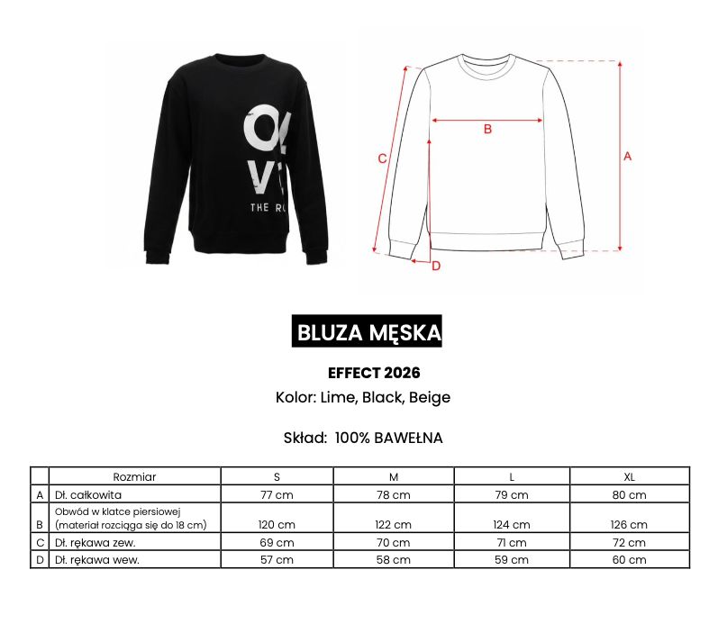 Bluza męska OLAVOGA EFFECT 2026 limonkowa