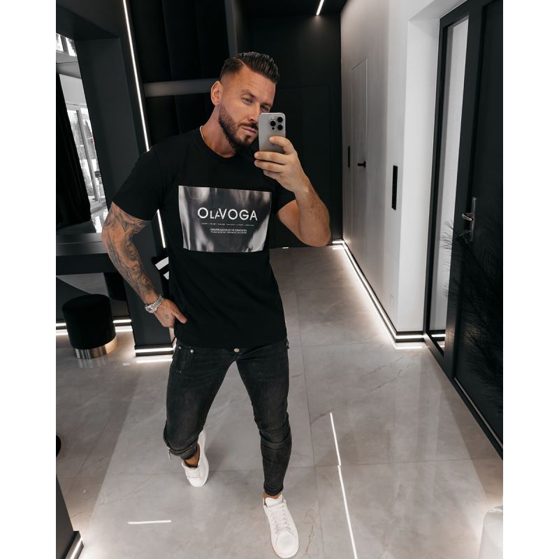 T-shirt męski OLAVOGA ALMAIN 2026 czerń - FashionPlace - 1